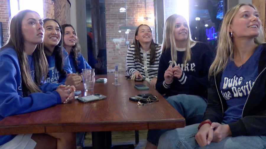 Plenty of Blue Devils fans packed the Lenovo Center in Raleigh for Friday's win against Mount St. Mary's, but Duke faithful was cheering loudly near the campus in Durham.