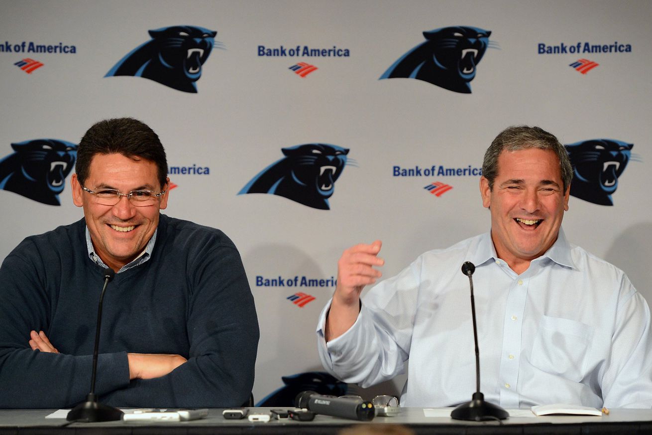 End of year press conference for Carolina Panthers