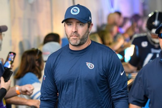 Tennessee Titans head coach Brian Callahan walks out of tunnel.